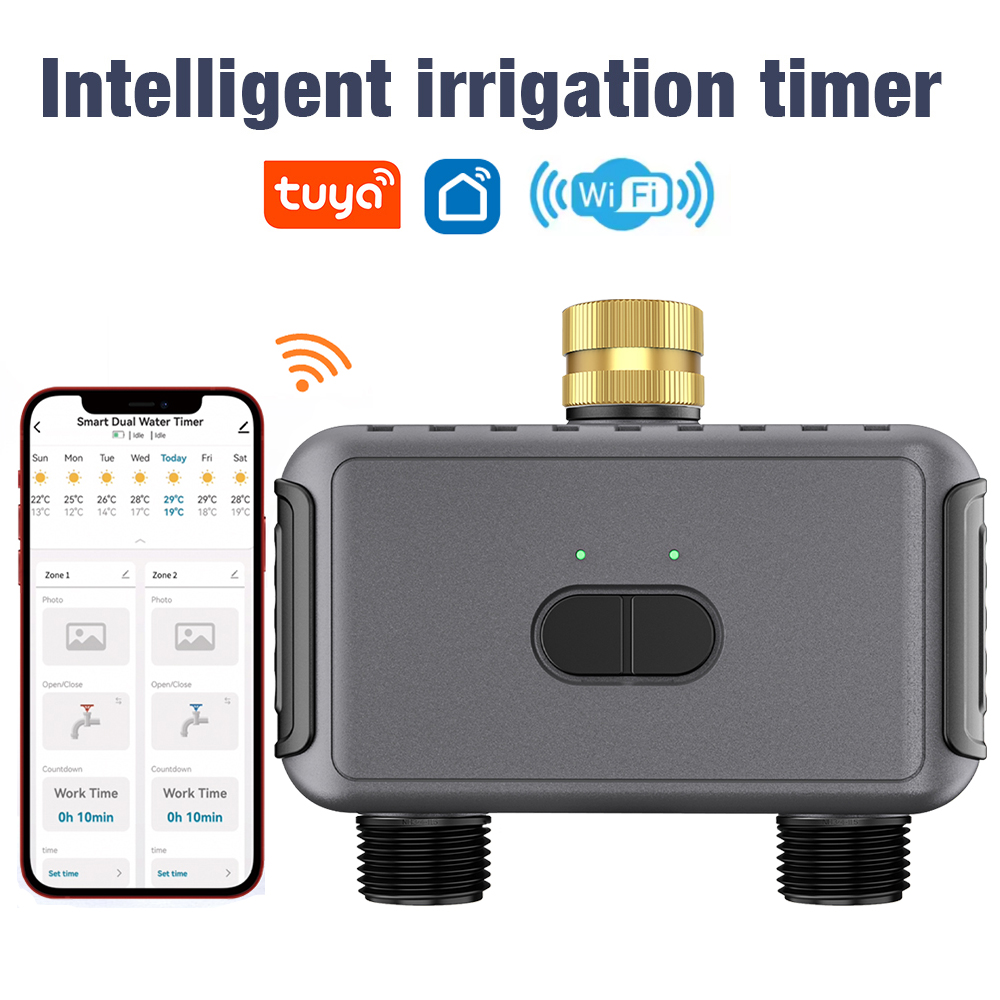Wifi Irrigation Timer - Programmateur d'arrosage automatique Wi-Fi à double