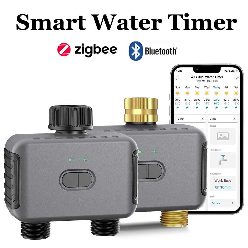 Smart Garden Usa - Minuterie d'eau intelligente Tuya Zigbee/BT, contrôleur