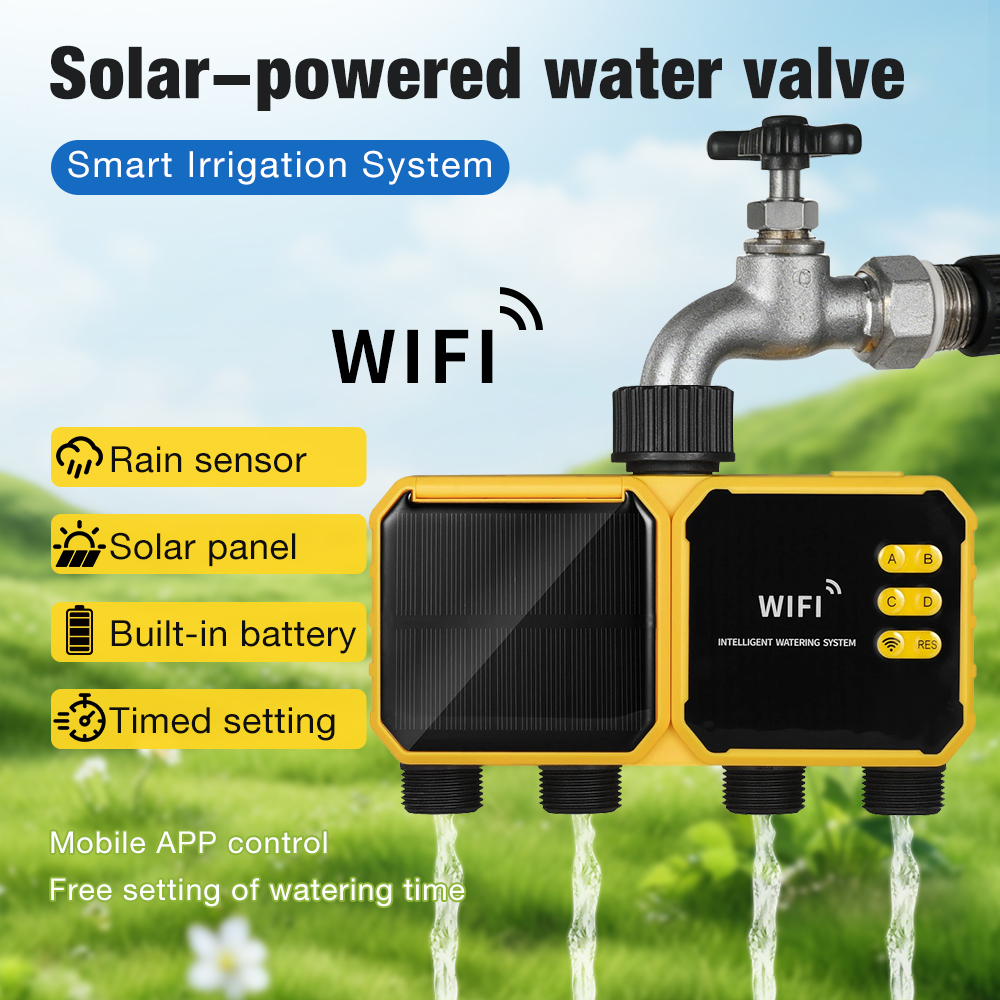 Wifi Irrigation Timer - Programmateur d'arrosage solaire WiFi 1/2/4 sorties