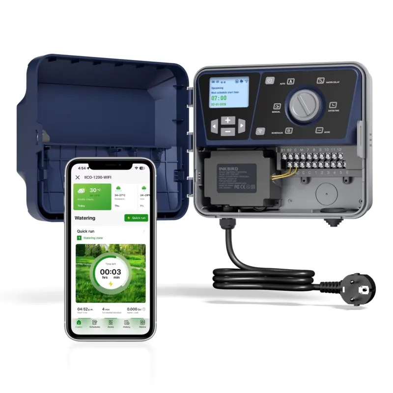 Wifi Irrigation Timer - Contrôleur d'arrosage intelligent Inkbird 12 stations,