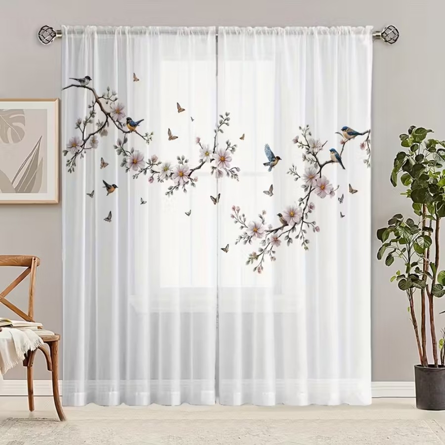 2 rideaux transparents à impre - Smart Garden In Home avis et prix