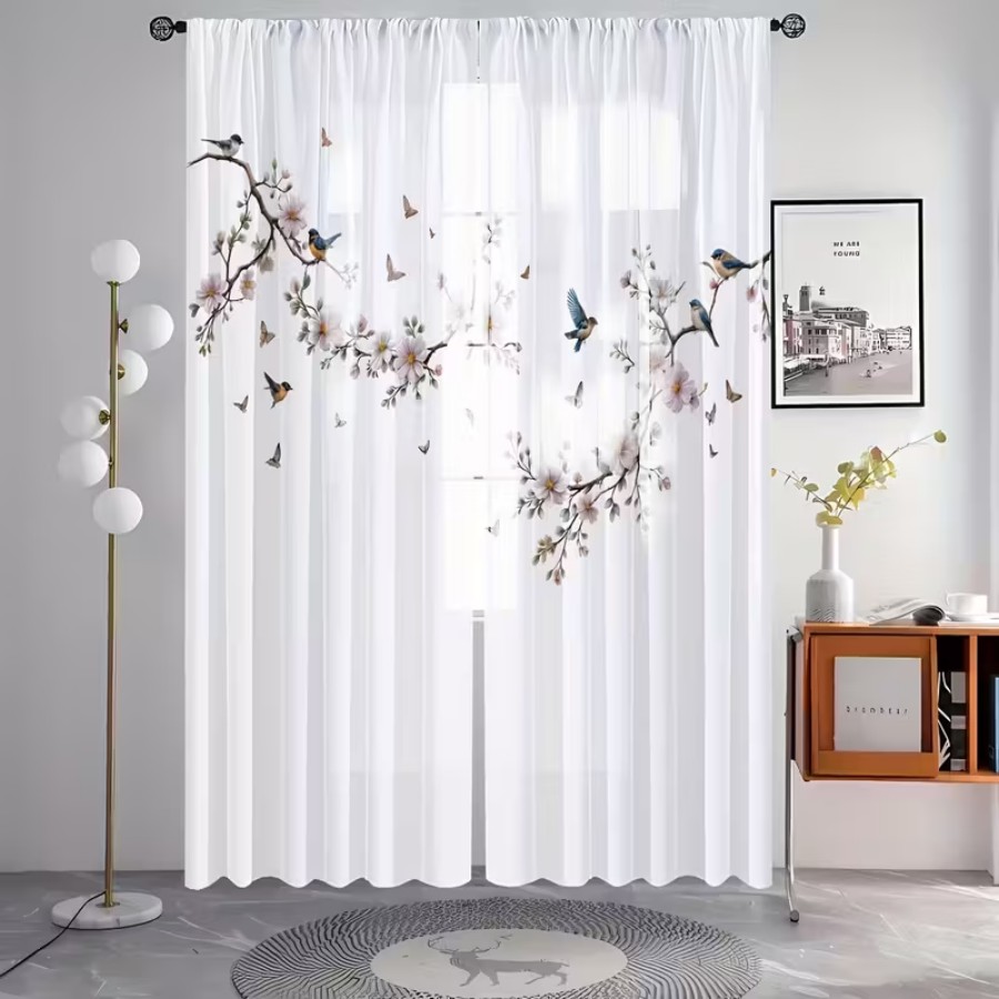 2 rideaux transparents à impre - Smart Garden In Home avis et prix